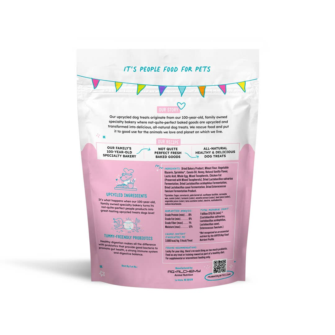 Pro Bakery Bites by Ag-Alchemy - Wholesale Pet Treats - Dog - Pro Bakery Bites Soft Baked - Vanilla Bday Cake 6oz1