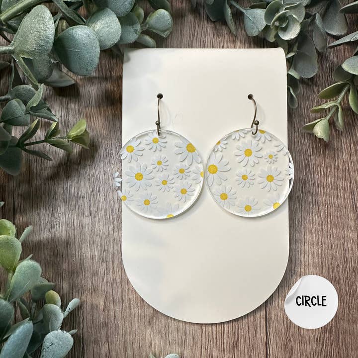 Daisy-oorbellen, retro-oorbellen uit de jaren 70, oorbellen met bloemen voor wholesale door The Boutique by Sarah