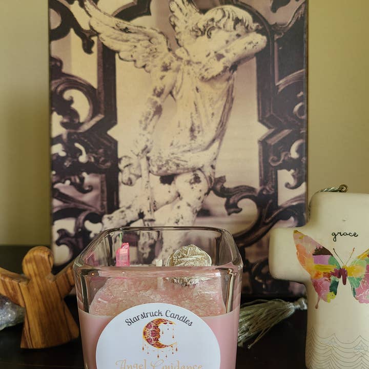 Starstruck Candles - Wholesale Jar/Filled Candle - Angel Guidance Crystal Intention candle2