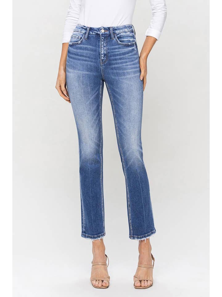 POISED HIGH RISE SLIM STRAIGHT JEANS F5124 for wholesale on Faire