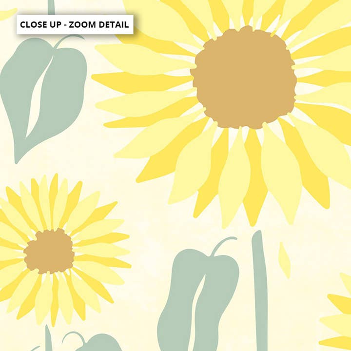 PRINT AND PROPER - Vente Affiche d'art - Impression murale sur le marché aux fleurs en Toscane. Poster Pastel Sunflower