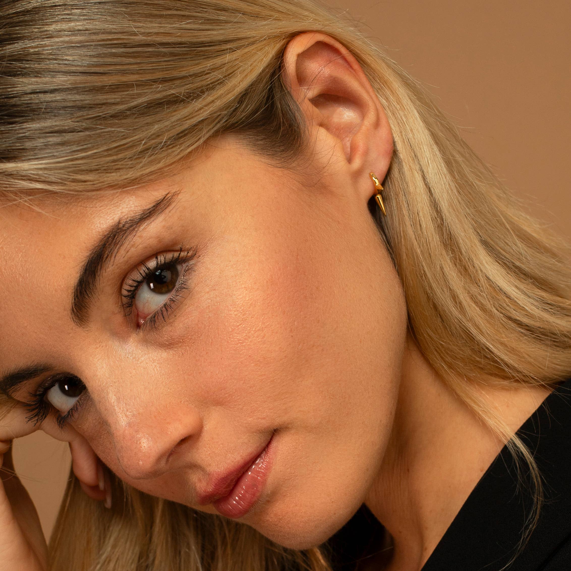 HolyBang Jewels - Wholesale Huggie Earrings - SPIKE HUGGIE EARRINGS - E-H1018 / E-H10418