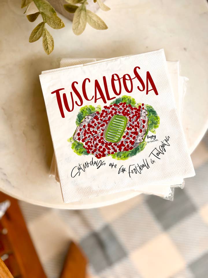 Tuscaloosa, AL Tailgate Napkins-Pack of 20-Lunch Size for wholesale by Happy By Rachel, LLC