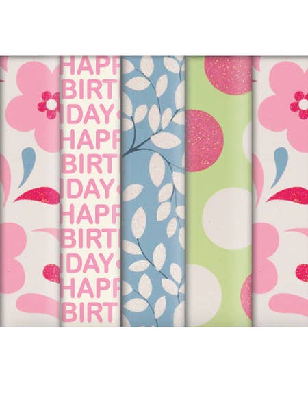 Luxury Glitter Roll wrap Modernity Pastel (12) for wholesale by The Unique Paper Company