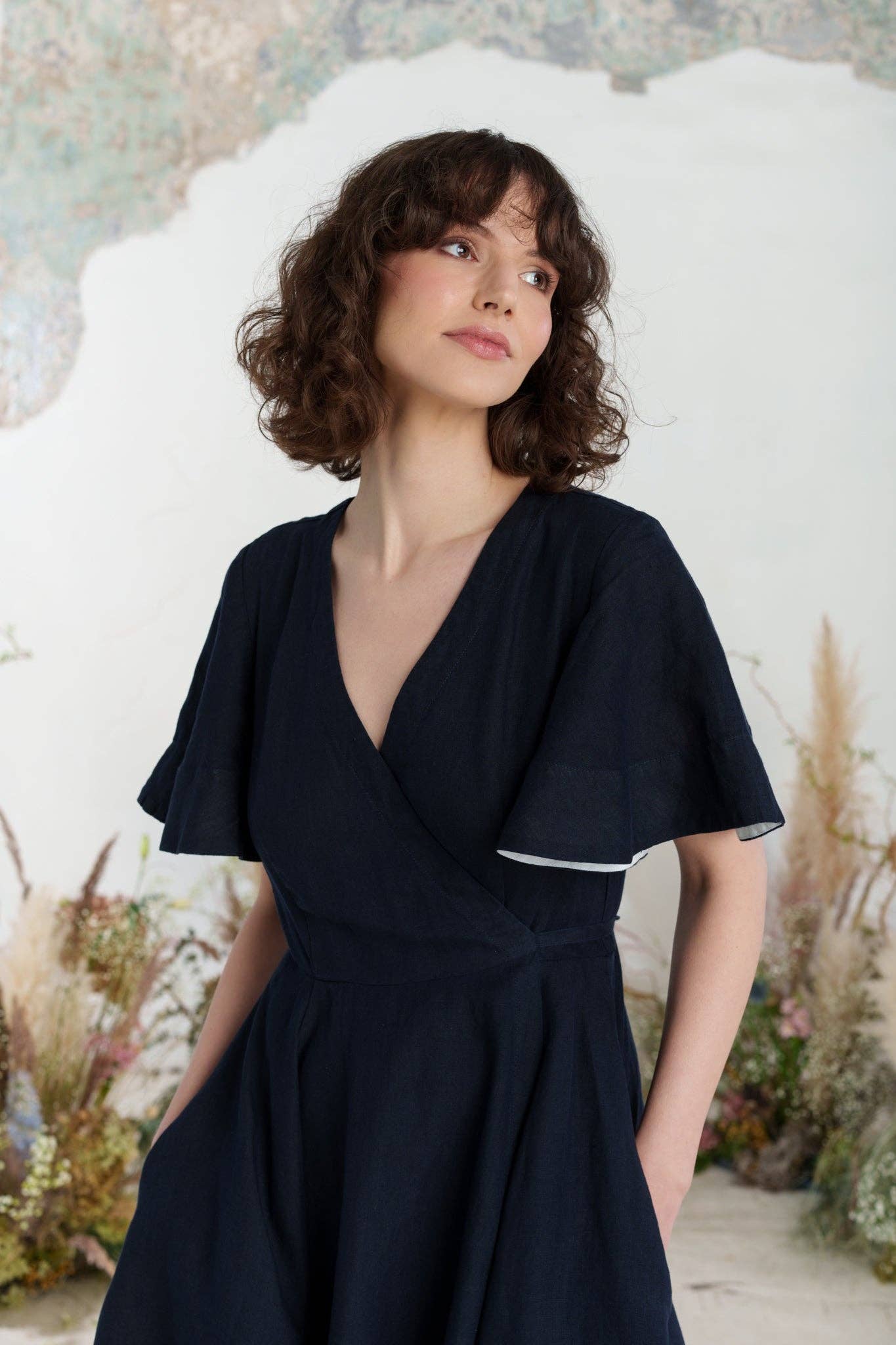 Son de Flor - Wholesale Jurk - Dames - Wikkeljurk met vlindermouwen36