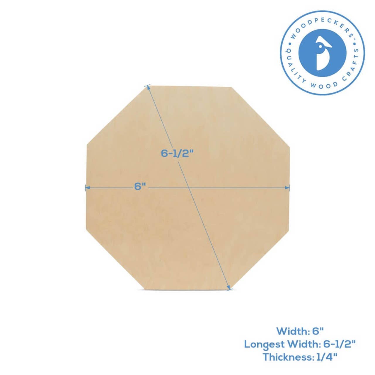Woodpeckers Crafts - Wholesale Cutouts - Wood Octagon Cutout0