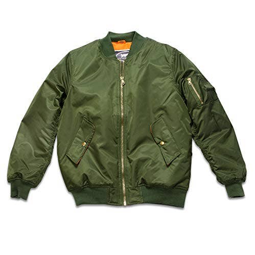Up And Away - Wholesale Jacket - Unisex - Adult MA-1 Flight Jacket Blank Green0