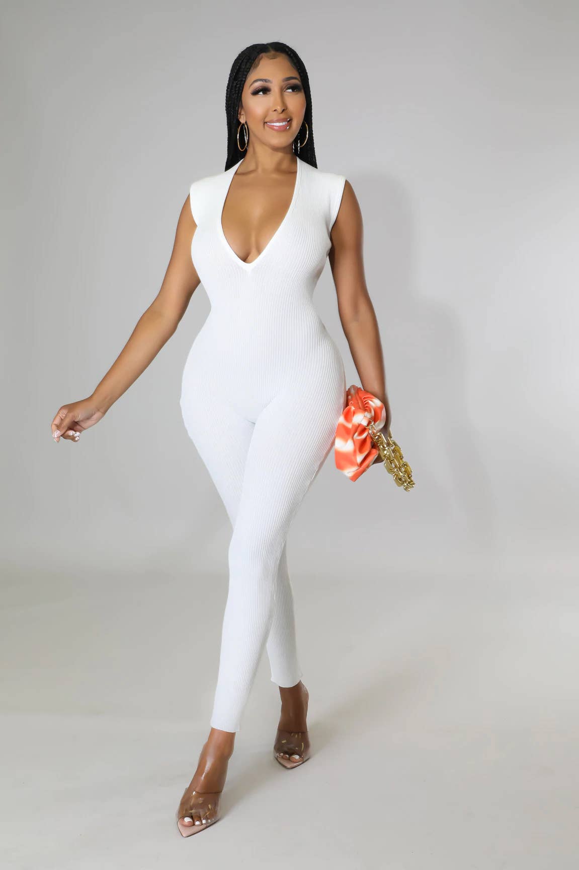 5besties inc - Venta al por mayor Peto - Mujer - Mono ajustado de punto acanalado para mujer7