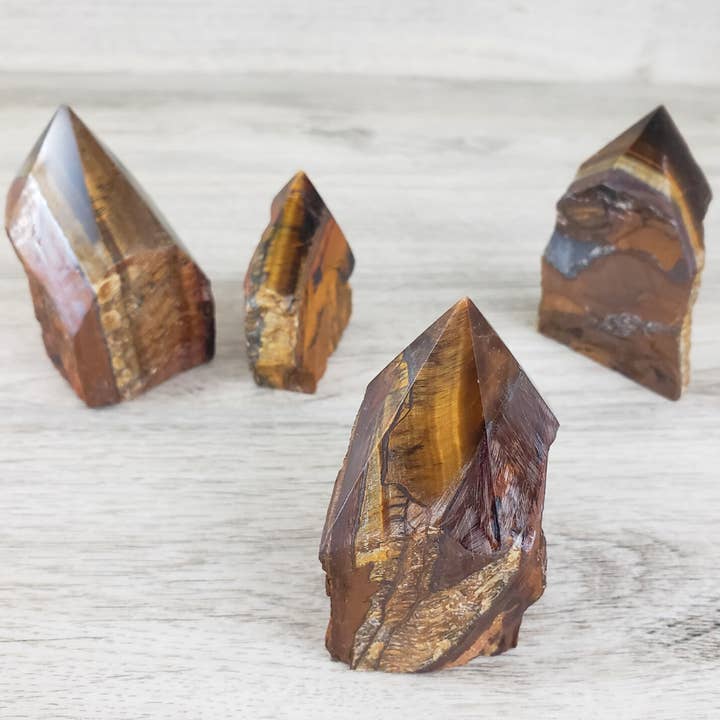 Crystal Joys Wholesale - Wholesale Spiritual Stone/Crystal - Tigers Eye Polished Tip 2 to 5"