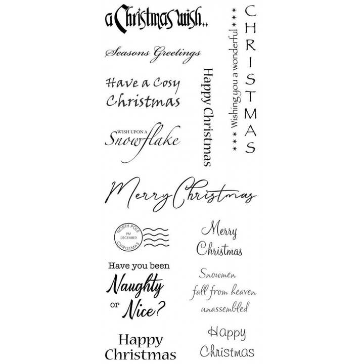 Conjunto de selos transparentes de sentimentos de Natal por atacado de Stamp Addicts