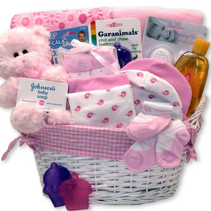Panier de nécessité Simply Baby - Rose pour la vente par Gift Basket Drop Shipping