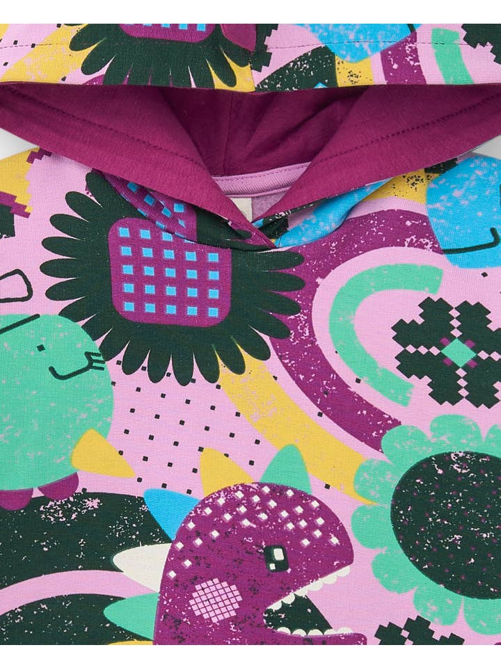 tuc tuc - Venta al por mayor Vestido - Niños - Sudadera con capucha estampado dino multicolor para niña