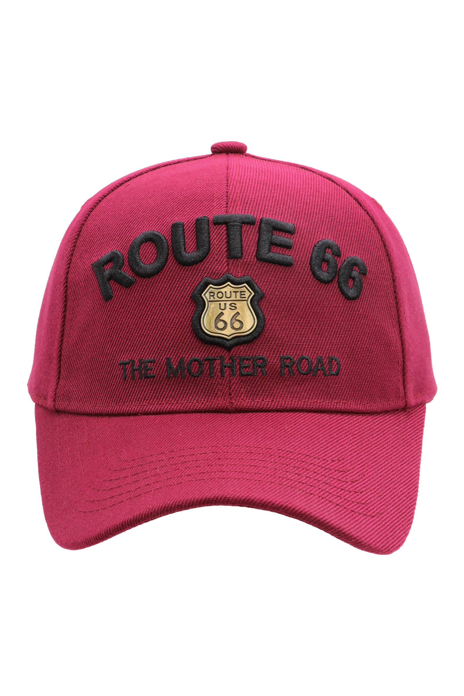 Cap Zone - Wholesale Baseball Cap - Women's - Route 66 Emblem The Mother Road Logo Baseball Cap1