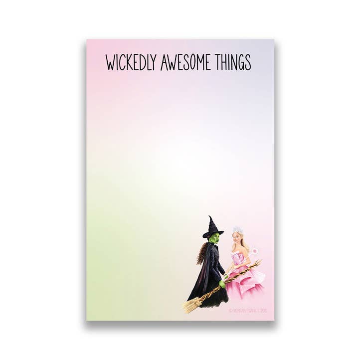 Wickedly Awesome Things | Pop Culture Notepad for wholesale by Morgan Swank Studio