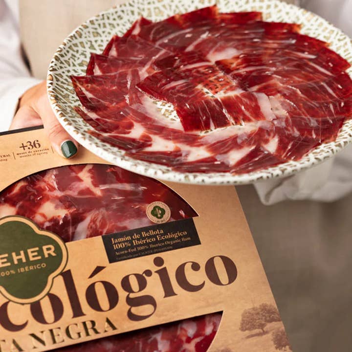 Made in Spain Gourmet - Wholesale Ham - Sliced 100% Iberian Pata Negra Organic Ham, Beher1