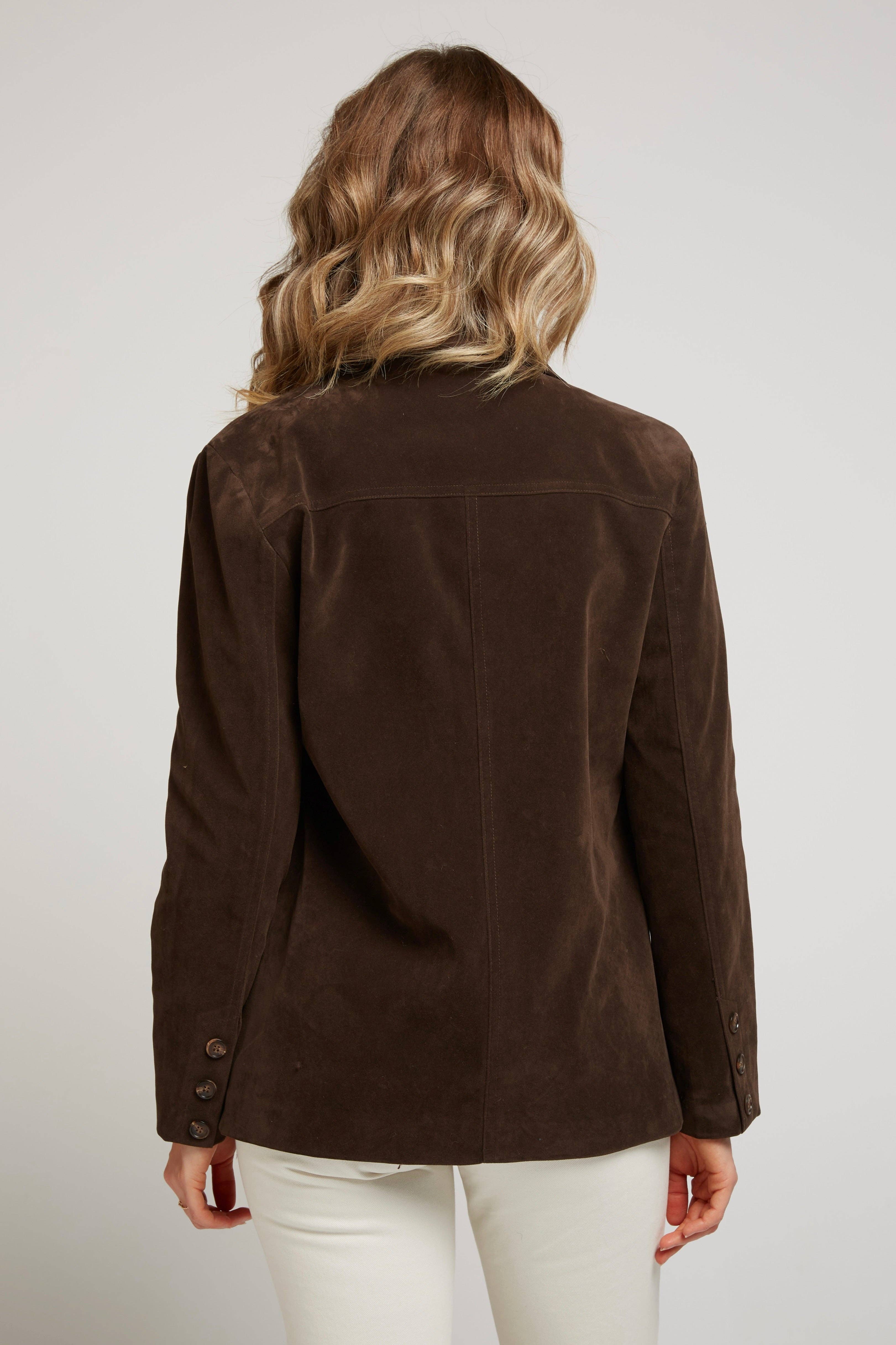 Andy & Lucy - Wholesale Jacket - Women's - WHITNEY - Blazer jacket with aged leather effect3