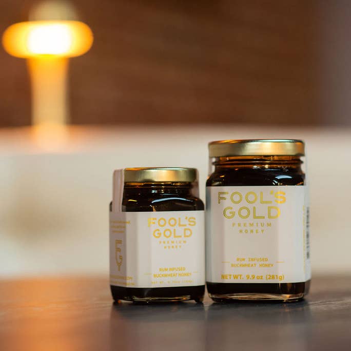 Fool's Gold Honey – Engroshandel Honning – Rum infunderet rå boghvede honning - 9,9 oz