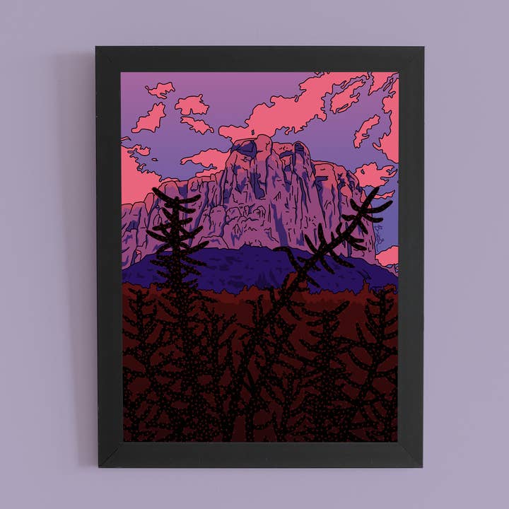 Ghost Ranch Landscape Night New Mexico Kunstdruck für den Großhandel von Brianna Gardocki Art