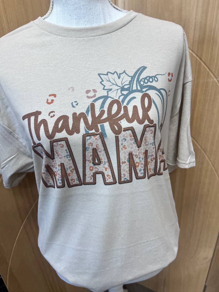 RMN Wholesale - Wholesale Screen Printed T-Shirt - Women's - Thankful Mama on Sand