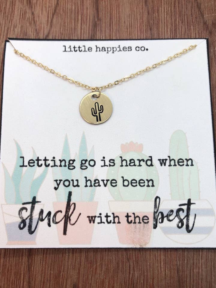 Cactus necklace, Cactus jewelry, Student teacher goodbye gifts, Gift for teacher leaving, Teacher leaving gifts, Teacher goodbye, Succulent for wholesale by Little Happies Co
