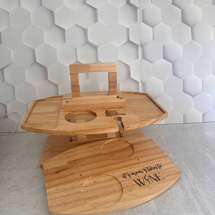 Sequel Giftables - Wholesale Beer/Wine Caddy - Outdoor Wine Table Charcuterie Tray Wine Caddy 7