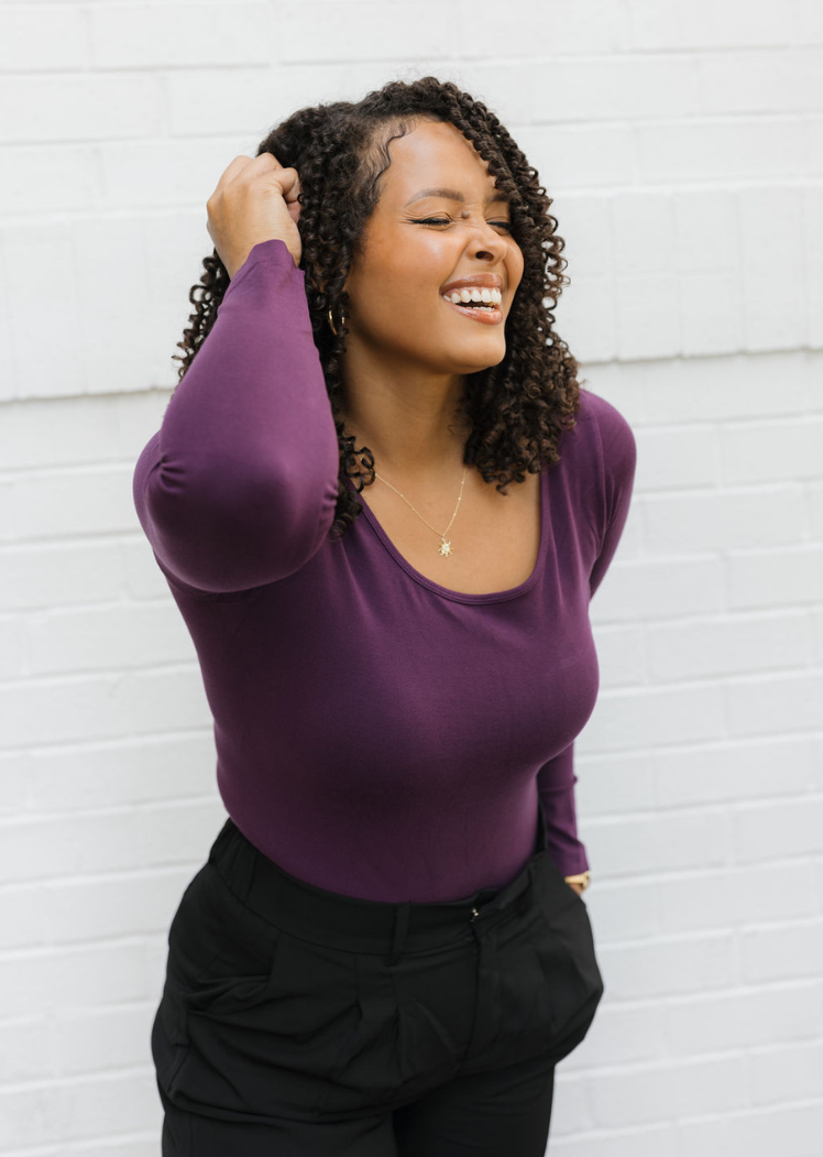 ELIETIAN - Vente Haut en maille – femme - Manches longues réversibles - Coupe incurvée7