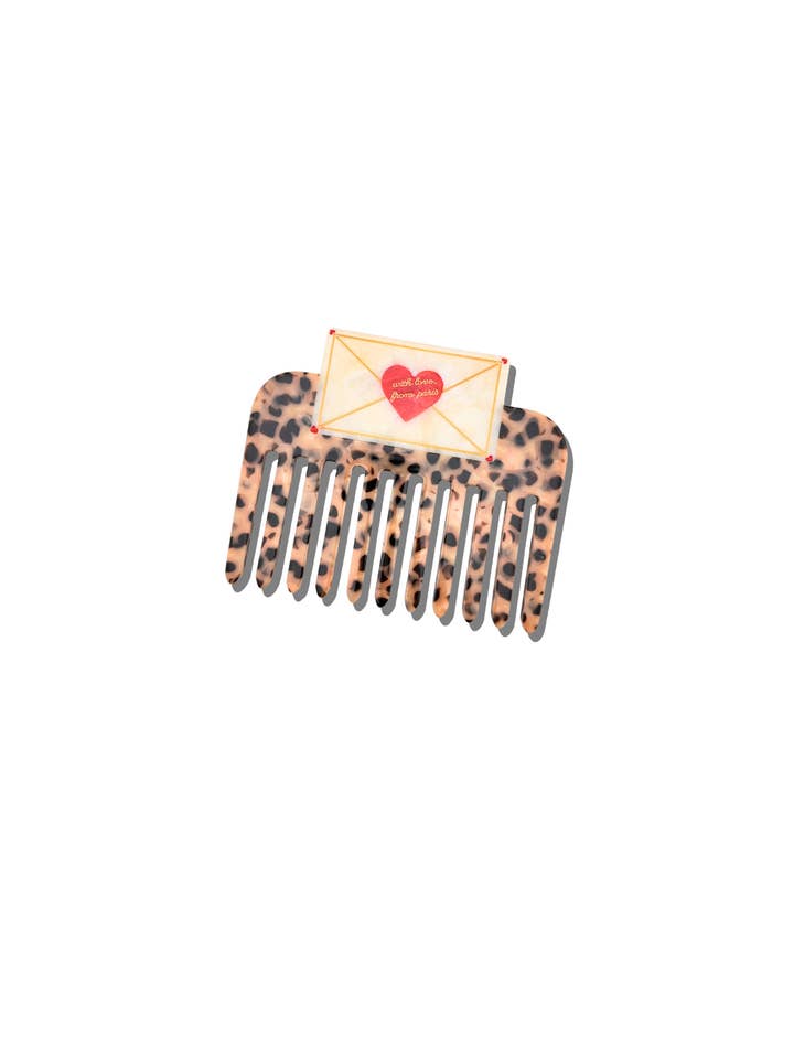 Hand-Painted Love Mail Pocket Comb | Eco-Friendly for wholesale by Solar Eclipse