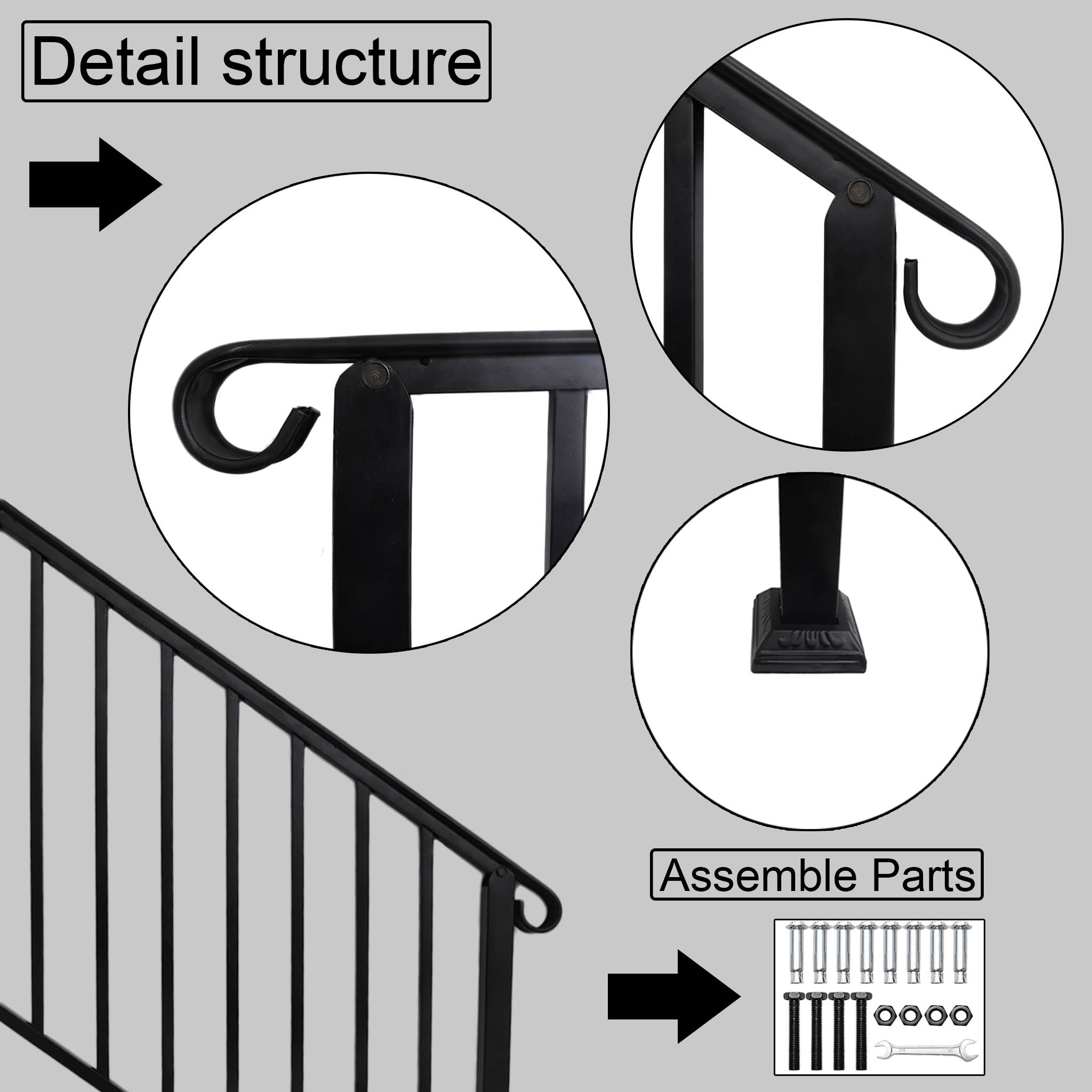 Paris Loft Inc - Wholesale Outdoor Ornament/Decor - Metal Outdoor Stair Railings8