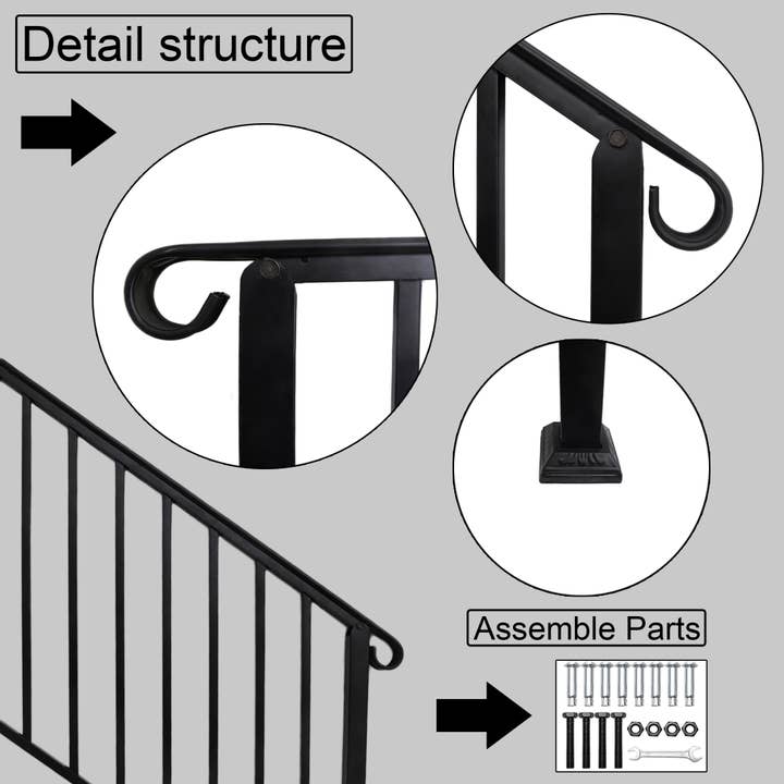 Paris Loft Inc - Wholesale Outdoor Ornament/Decor - Metal Outdoor Stair Railings8
