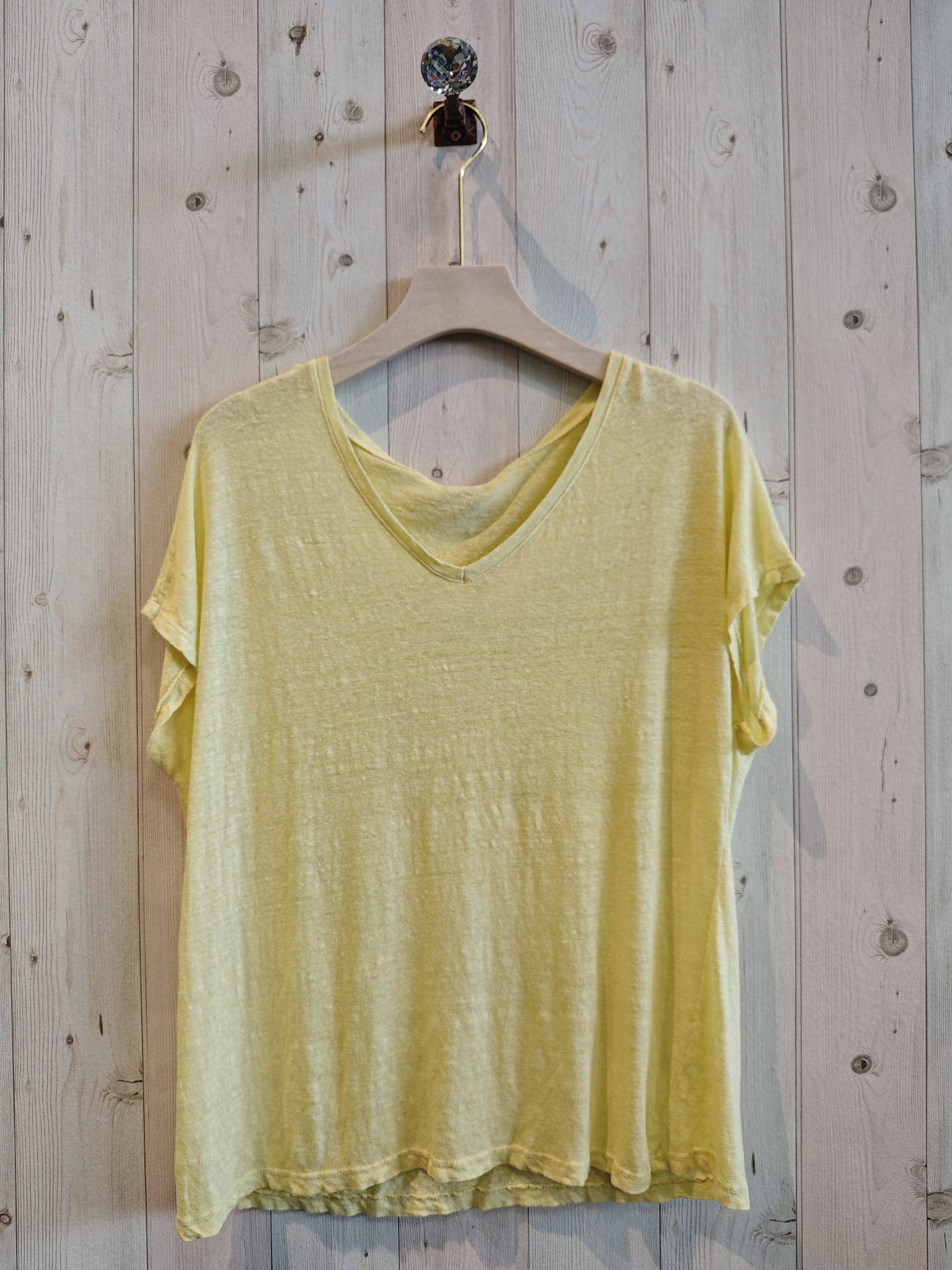 Linen & More - Wholesale T-Shirt - Women's - REF 2295 BASIC LINEN T-SHIRT 100%15