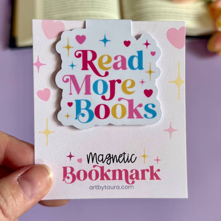 Read More Books Magnetic Bookmark for wholesale by Art by Taura