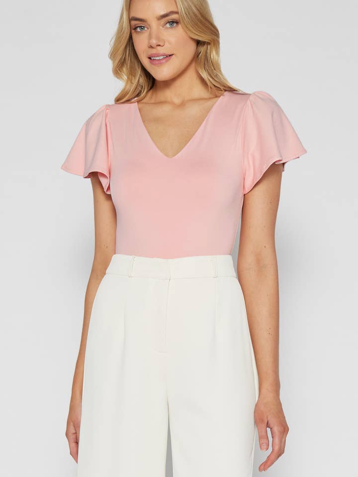 Body Elástico Com Mangas Borboleta por atacado de Style State Wholesale