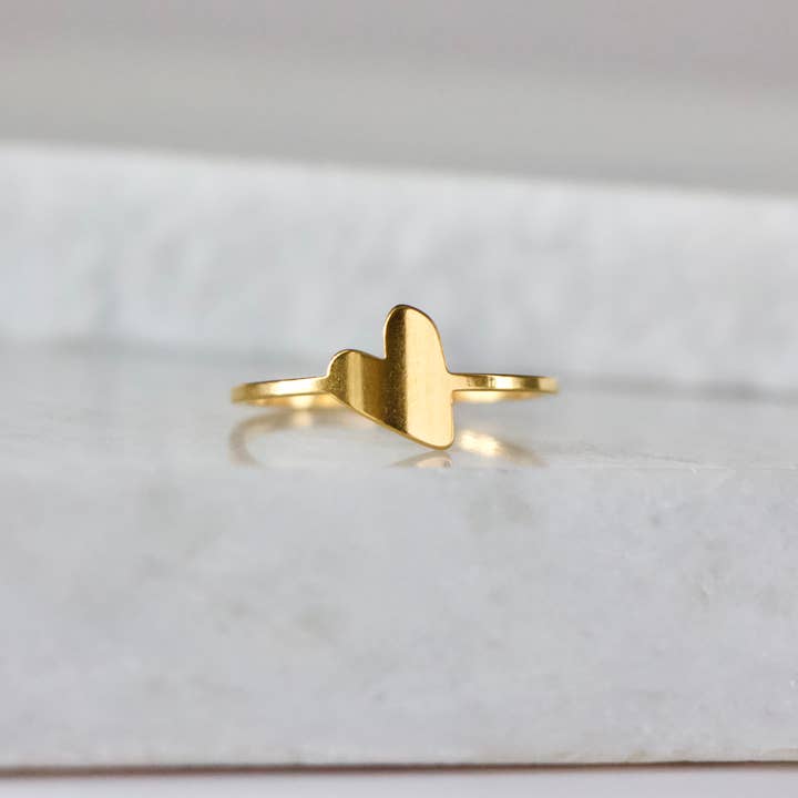 Mesa Blue - Wholesale Band/Stacked Ring - Heart Stack Ring - Â Waterproof
