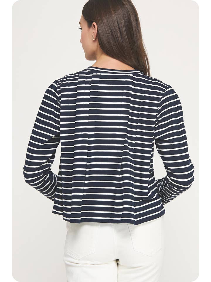 Strut & Bolt – wholesale Blouse – Women’s – Striped Shoulder Pad Knit Tee Top18