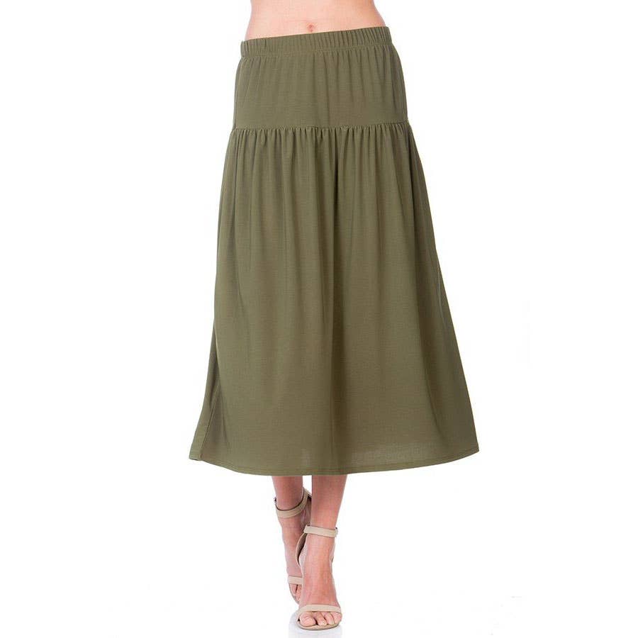 Azules Clothing - Wholesale Rok - Dames - ASK-9026PS eigentijdse midi-rok11