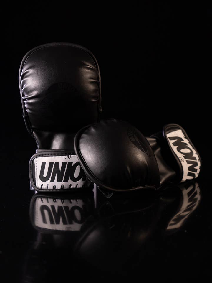 UNION fighting MMA Leather Fingerless Sparring Gloves for wholesale by UNION fighting
