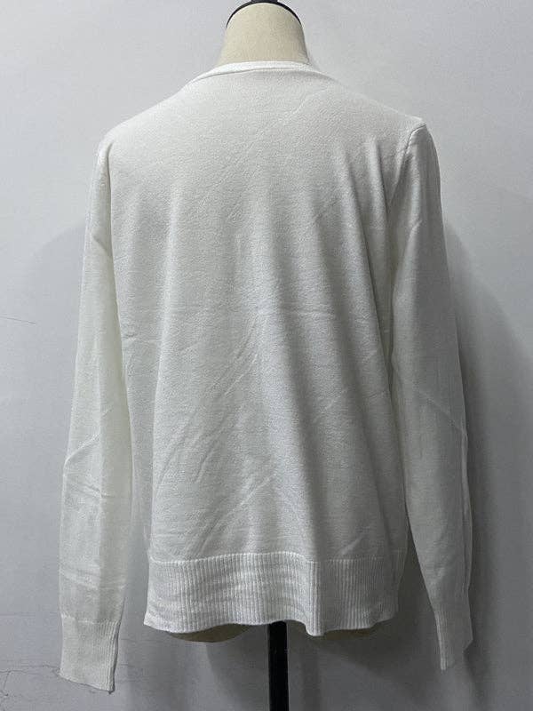 ShieldChic - Wholesale Cardigan - Women's - Simple Long Sleeves Buttoned Solid Color Sweater Cardigan Tops13