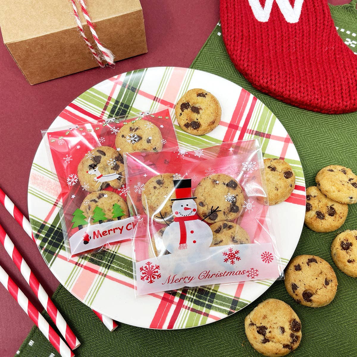 Wrapables.com - Wholesale Food Storage Wrap/Bag - Wrapables Transparent Self-Adhesive 4" x 4" Candy Cookie Bag77