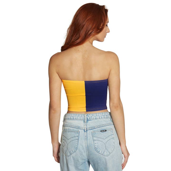 Lojo Collegiate Apparel - Wholesale T-Shirt - Women's - University of Michigan Two Tone Tube Top1