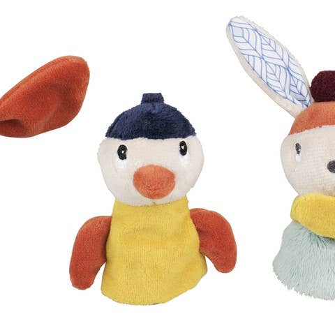 Ebulobo - Wholesale Vingerpop - Kinderen en baby - Set van 4 Gabin Lapin vingerpoppen2