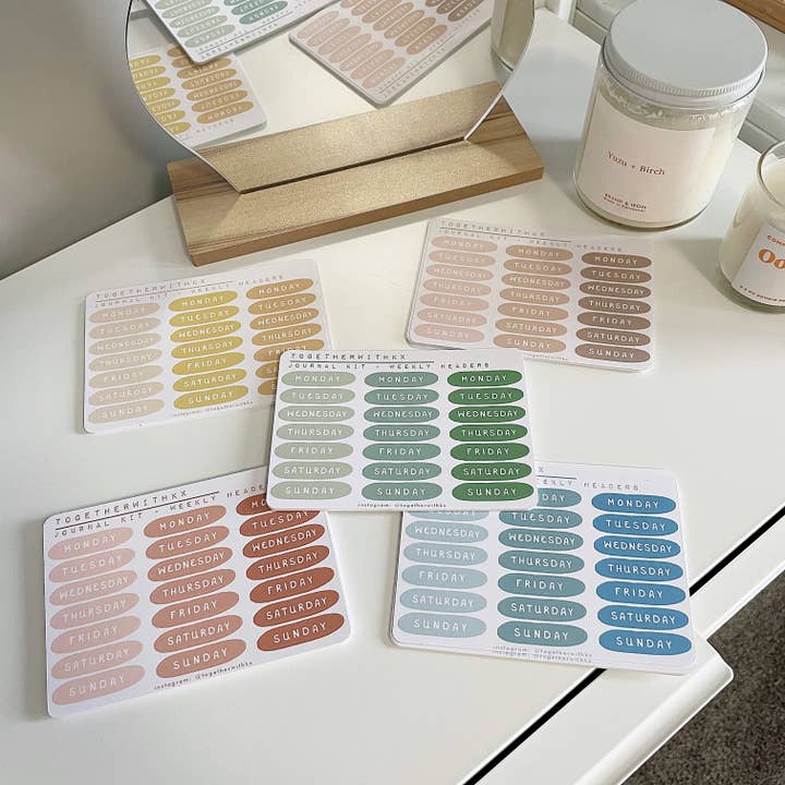 Weekly Headers - Journal Kit for wholesale by togetherwithkx