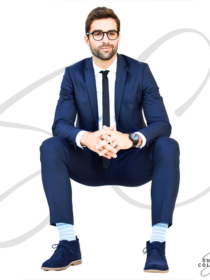 Navy Men's Suit Slim Fit for wholesale by Suitable Collection