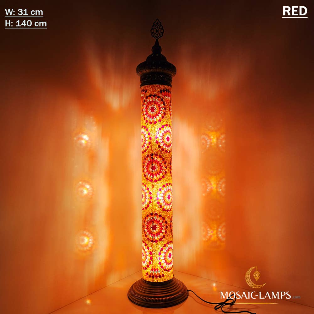 Mosaic Lamps - Wholesale Floor Lamp - W 15cm Cylinder Mosaic Floor Lamp, Turkish, Moroccan Authent17
