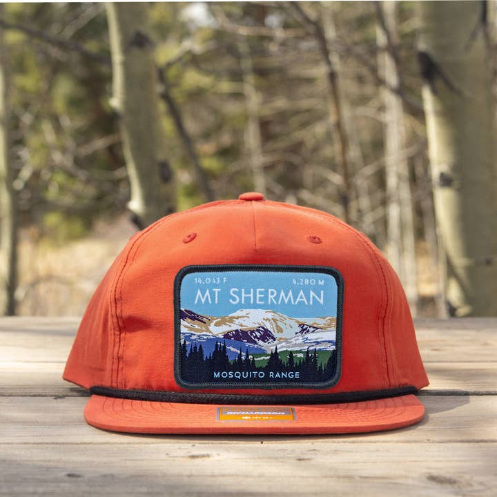 Hinterland Outdoors - Wholesale Flat Brim Cap - Unisex - Mount Sherman Colorado 14er Rope Hat2