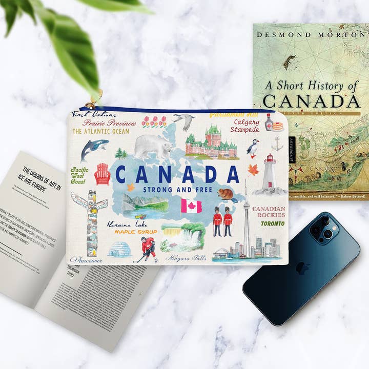 Canada Strong & Free Medium Pouch Bag for wholesale by NORTHERN ICONS CANADA