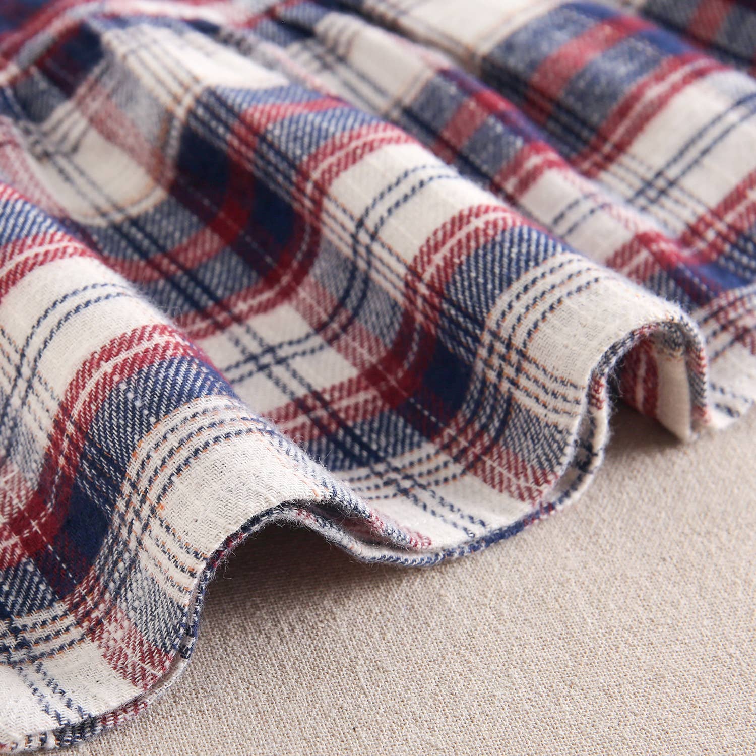 Dadati - Wholesale Dress - Kids - Blue and maroon plaid flannel dress6