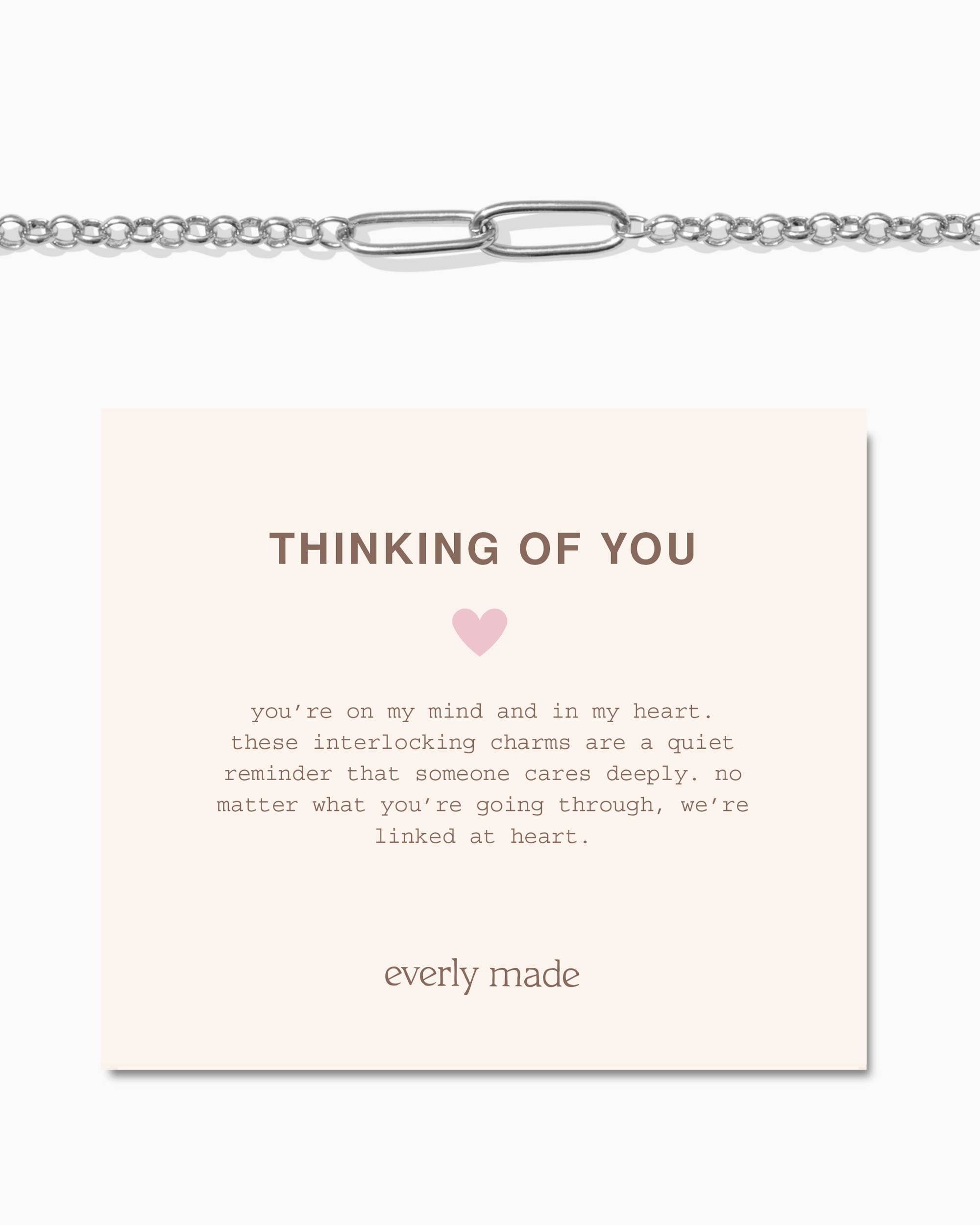 Everly Made - Wholesale Charm/Dangle Bracelet - Linked Bracelet • Thinking of You 0