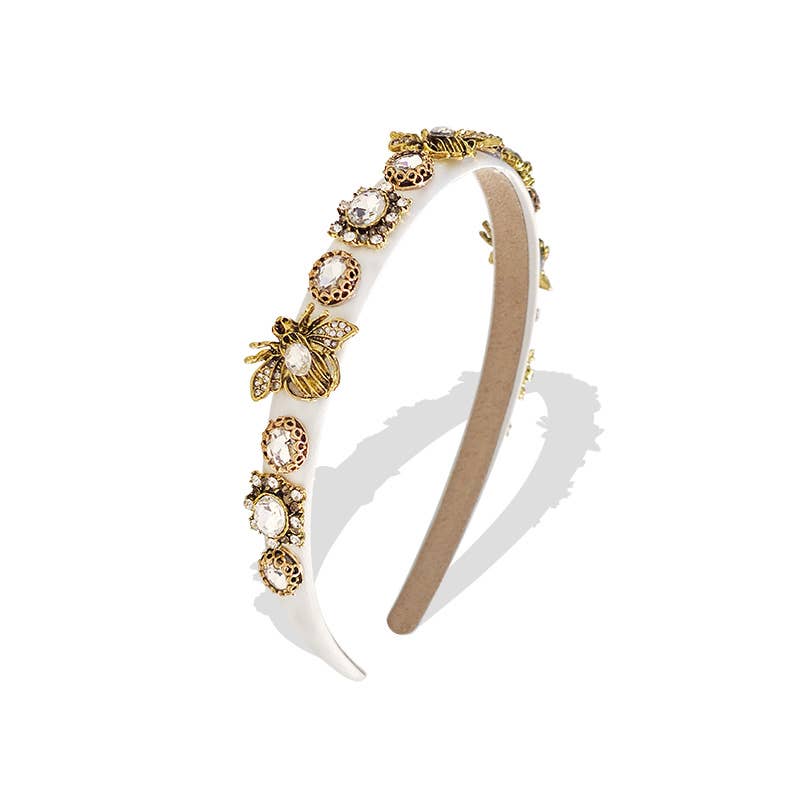 AMORINO SRL - Wholesale Fashion Headband - Women's - HAIRBAND WITH BEES AND CRYSTALS - PP2392F1150