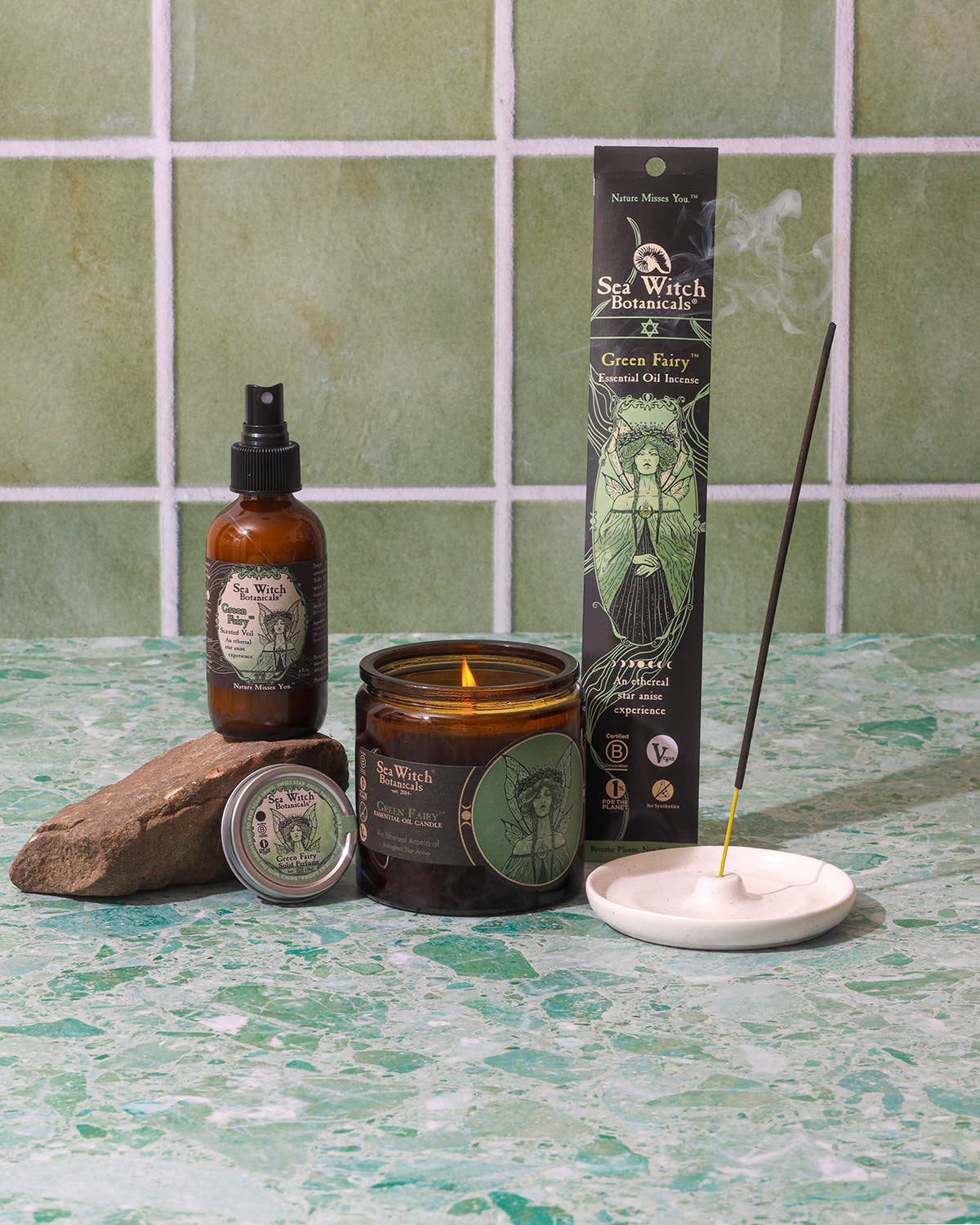 Sea Witch Botanicals – Engroshandel Parfume/eau de toilette – Duftende Slør - Rum- & Kropsparfume: Grøn Fe2