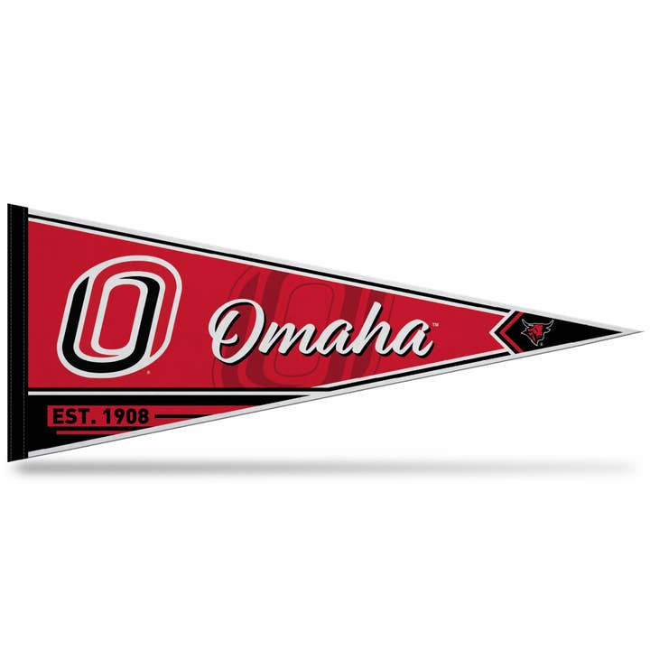NCAA Nebraska-Omaha Mavericks Classic Felt 12X30 Pennant for wholesale by Rico Industries
